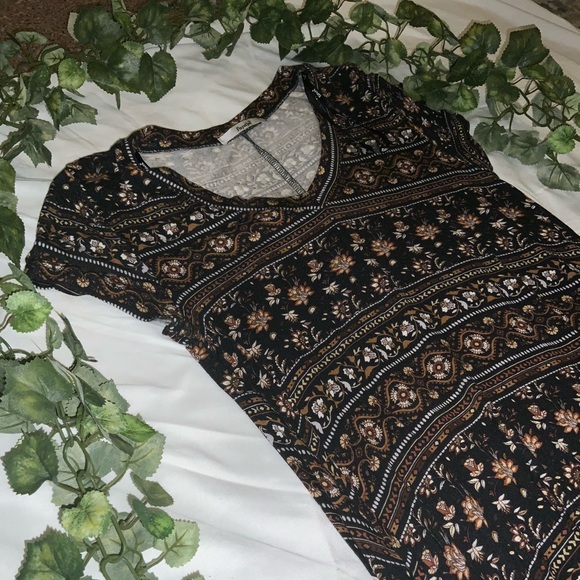 Tribal Patterned Brown Dress - Picture 5 of 5